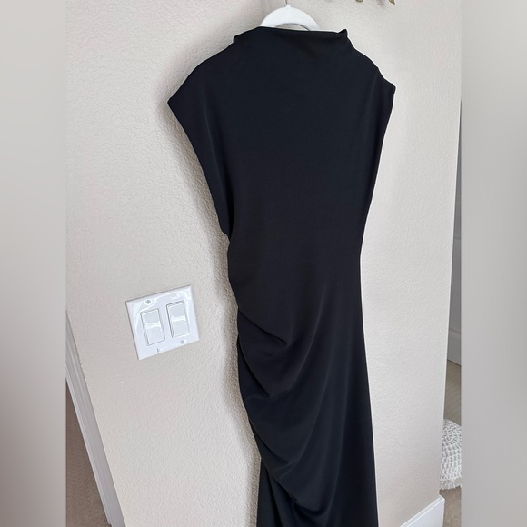 NWT, the Maya Ruched Cowl-neck dress - black, Small petite, Anthropologie - Picture 13 of 14